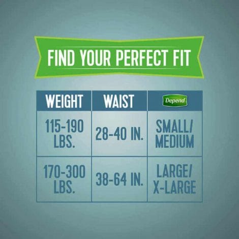 depend flex fit men size depend flex fit men size