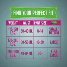 depend flex fit women size