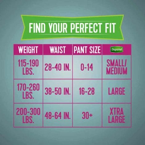depend flex fit women size depend flex fit women size