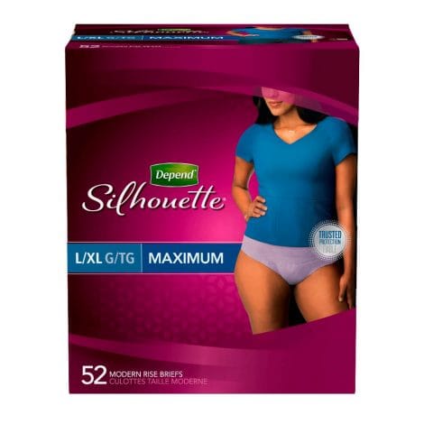depend silhouette maximum absorbency