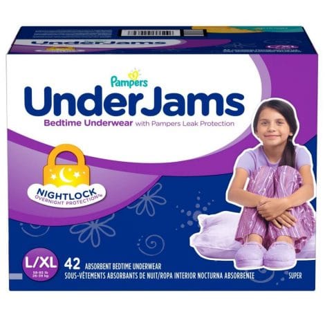 pampers underjams girls bedtime underwear